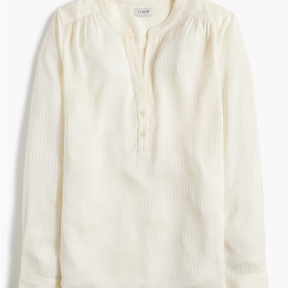 J. Crew| Cream Long Sleeve Blouse